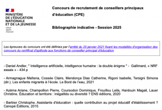 Bibliographie concours CPE